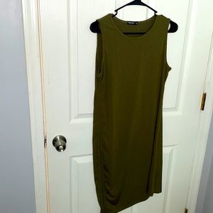 Plus ribbed drawstring sized drawstring dress